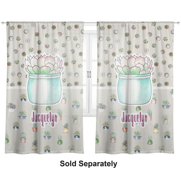 Succulents Sheer Curtains