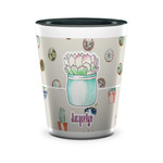 Cactus Ceramic Shot Glass - 1.5 oz - Two Tone - Single (Personalized)
