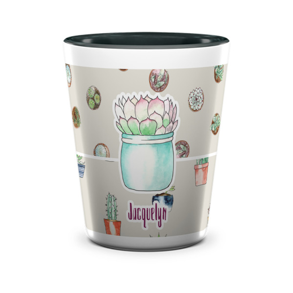 Cactus Shot Glass - Two Tone - FRONT
