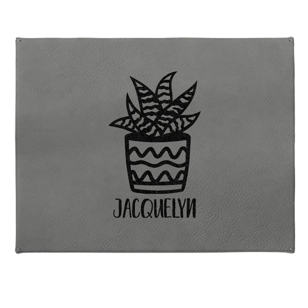 Cactus Small Engraved Gift Box with Leather Lid - Approval