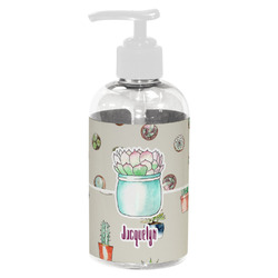 Cactus Plastic Soap / Lotion Dispenser (8 oz - Small - White) (Personalized)