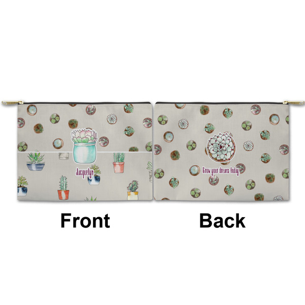 Cactus Small Zipper Pouch Approval (Front and Back)