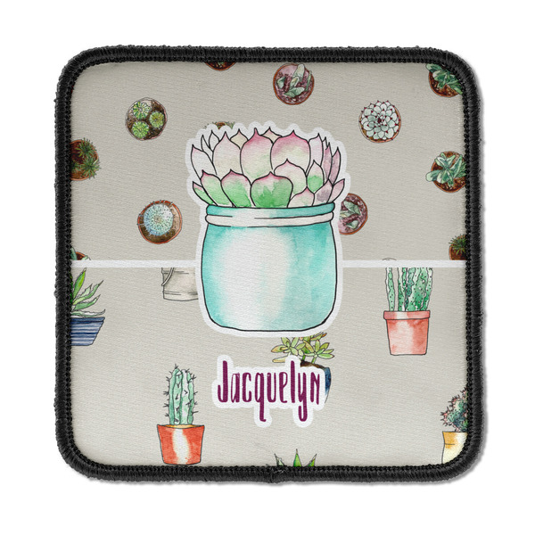 Custom Cactus Iron On Square Patch w/ Name or Text