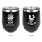 Cactus Stainless Wine Tumblers - Black - Double Sided - Approval