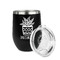 Cactus Stainless Wine Tumblers - Black - Single Sided - Alt View