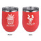 Cactus Stainless Wine Tumblers - Coral - Double Sided - Approval