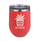 Cactus Stainless Wine Tumblers - Coral - Double Sided - Front