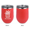 Cactus Stainless Wine Tumblers - Coral - Single Sided - Approval