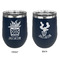 Cactus Stainless Wine Tumblers - Navy - Double Sided - Approval
