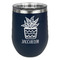 Cactus Stainless Wine Tumblers - Navy - Double Sided - Front