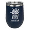 Cactus Stemless Stainless Steel Wine Tumbler - Navy - Double Sided (Personalized)