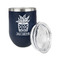 Cactus Stainless Wine Tumblers - Navy - Single Sided - Alt View