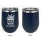Cactus Stainless Wine Tumblers - Navy - Single Sided - Approval