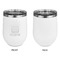 Cactus Stainless Wine Tumblers - White - Single Sided - Approval