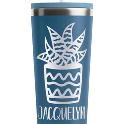 Cactus RTIC Everyday Tumbler with Straw - 28oz - Steel Blue - Double-Sided (Personalized)
