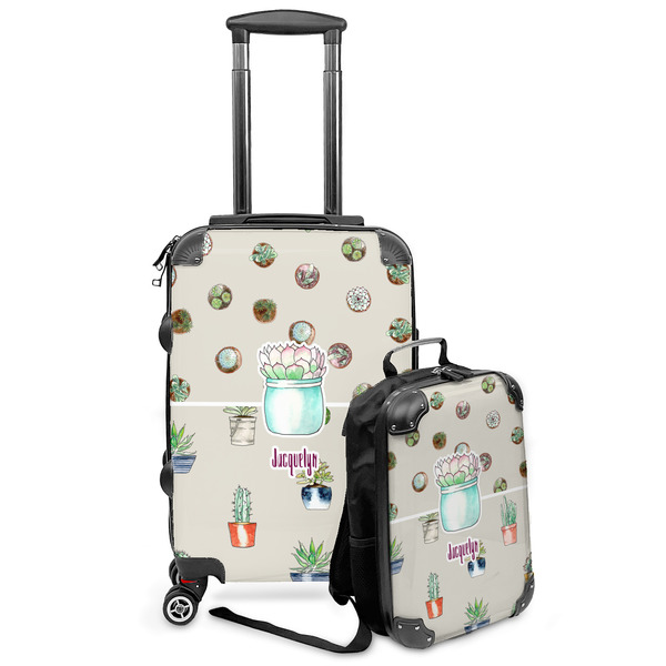 Custom Cactus Kids 2-Piece Luggage Set - Suitcase & Backpack (Personalized)