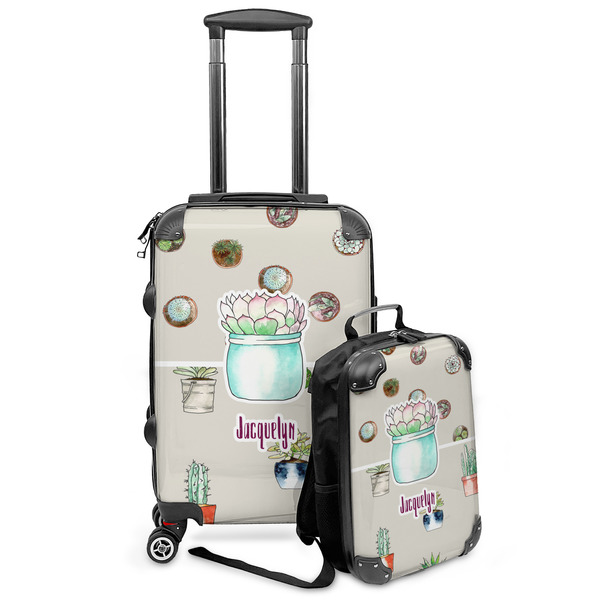 Custom Cactus Kids 2-Piece Luggage Set - Suitcase & Backpack (Personalized)