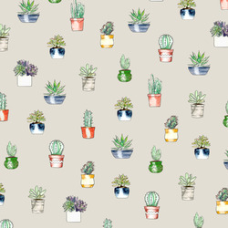 Cactus Fabric by the Yard - Spun Polyester Poplin