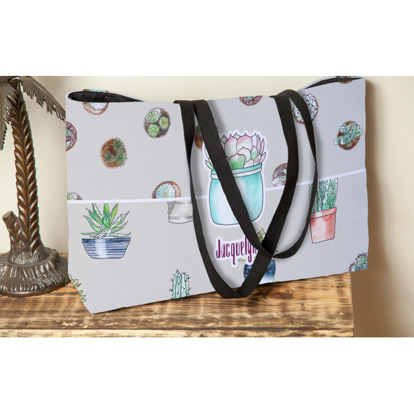 Cactus Tote w/Black Handles - Lifestyle View