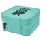 Cactus Travel Jewelry Boxes - Leather - Teal - View from Rear