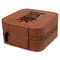 Cactus Travel Jewelry Boxes - Leatherette - Rawhide - View from Rear