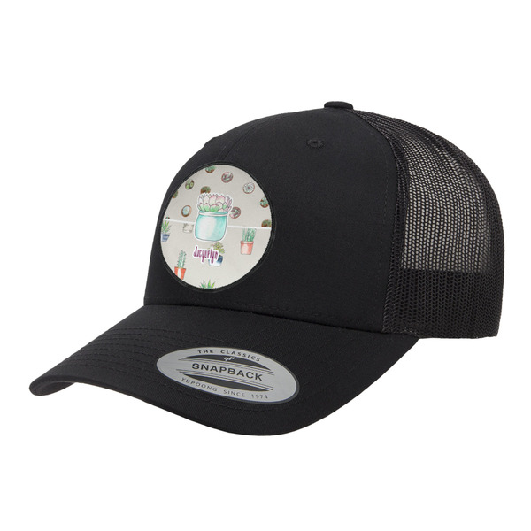 Custom Cactus Trucker Hat - Black (Personalized)