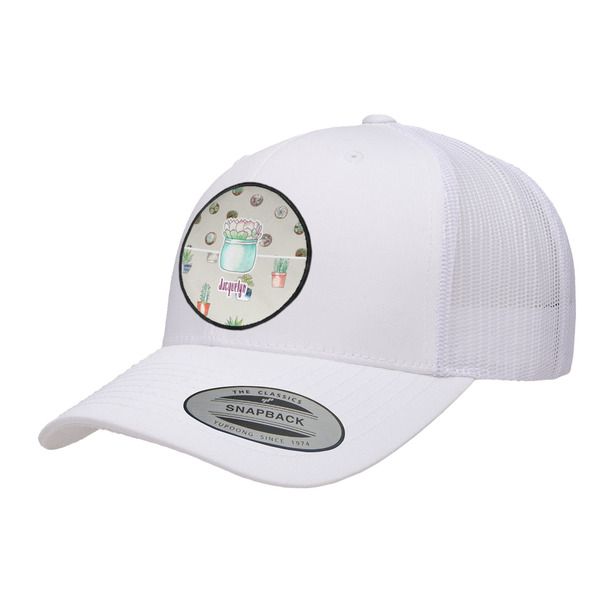 Custom Cactus Trucker Hat - White (Personalized)