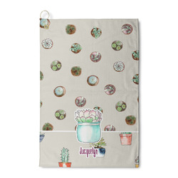 Cactus Waffle Weave Golf Towel (Personalized)
