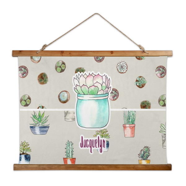 Custom Cactus Wall Hanging Tapestry - Wide (Personalized)