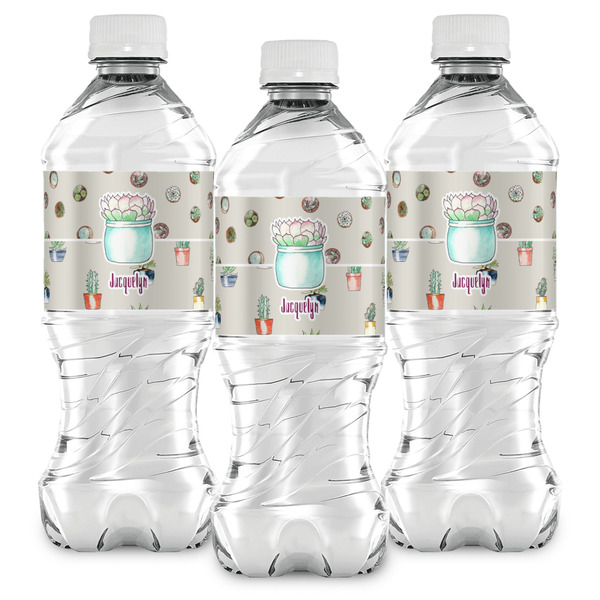 Cactus Water Bottle Labels - Front View