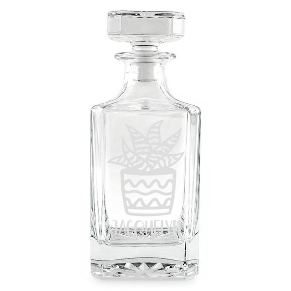 Cactus Whiskey Decanter - 26oz Square - FRONT