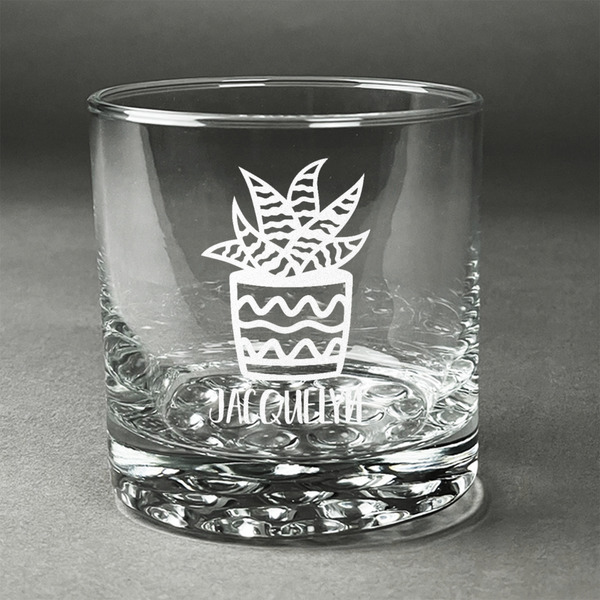 Custom Cactus Whiskey Glass (Single) (Personalized)