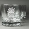 Cactus Whiskey Glasses Set of 4 - Engraved Front