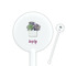 Cactus 5.5" Round Plastic Stir Sticks - White - Single Sided (Personalized)