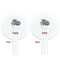 Cactus White Plastic 7" Stir Stick - Double Sided - Round - Front & Back