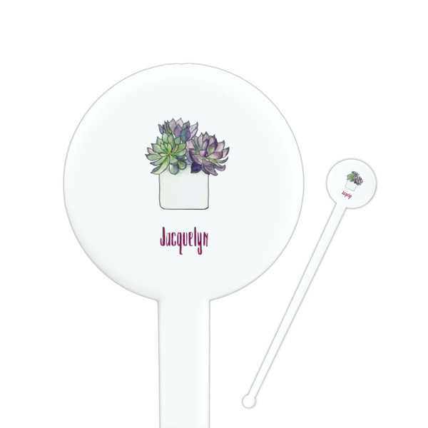 Custom Cactus Round Plastic Stir Sticks (Personalized)