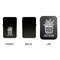 Cactus Windproof Lighters - Black, Single Sided, w Lid - APPROVAL