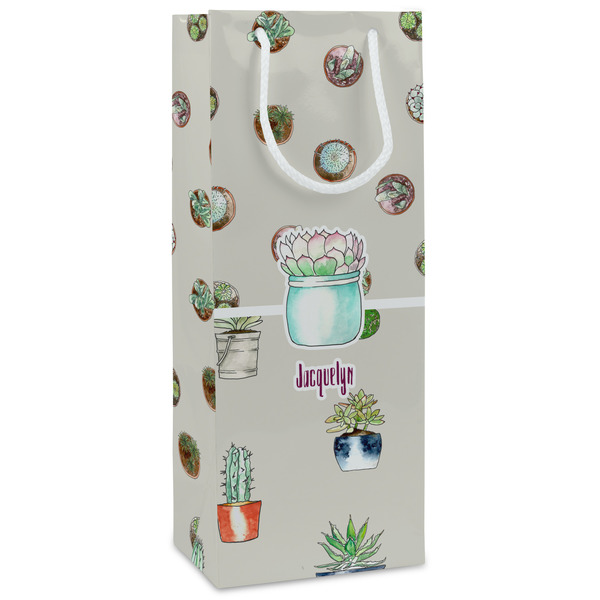 Custom Cactus Wine Gift Bags (Personalized)