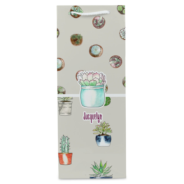 Cactus Wine Gift Bag - Matte - Front