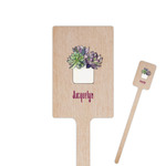 Cactus 6.25" Rectangle Wooden Stir Sticks - Double Sided (Personalized)