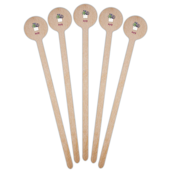 Cactus Wooden 6" Stir Stick - Round - Fan View