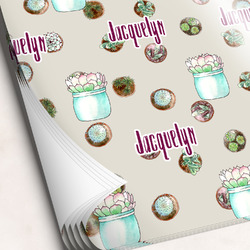 Cactus Wrapping Paper Sheets - Single-Sided - 20" x 28" (Personalized)