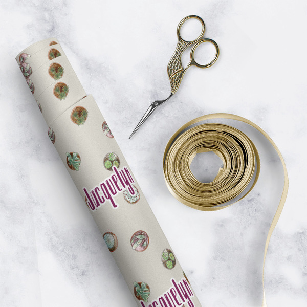 Cactus Wrapping Paper Roll - Matte - In Context