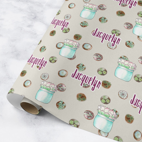 Custom Cactus Wrapping Paper Roll - Medium - Matte (Personalized)