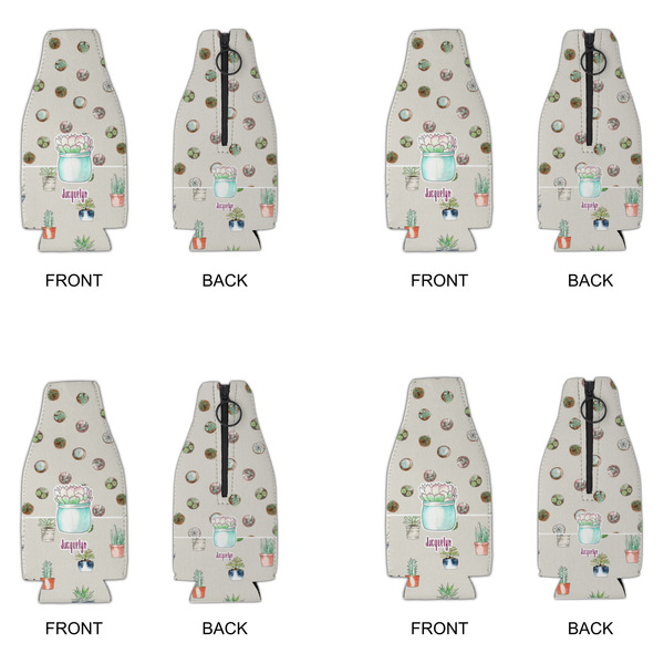 Cactus Zipper Bottle Cooler - Set of 4 - APPROVAL