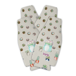 Cactus Zipper Bottle Cooler - Set of 4 (Personalized)