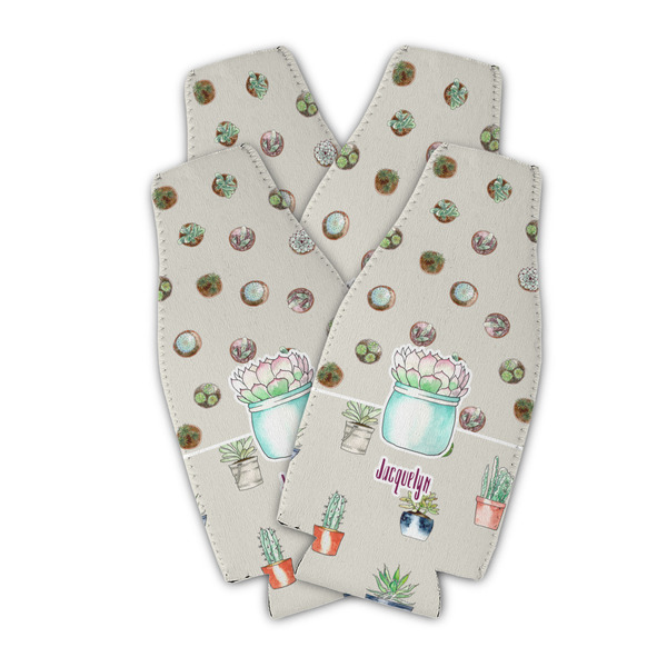 Cactus Zipper Bottle Cooler - Set of 4 - PARENT MAIN (flat)