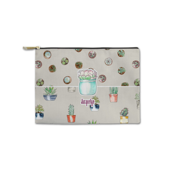 Custom Cactus Zipper Pouch - Small - 8.5"x6" (Personalized)
