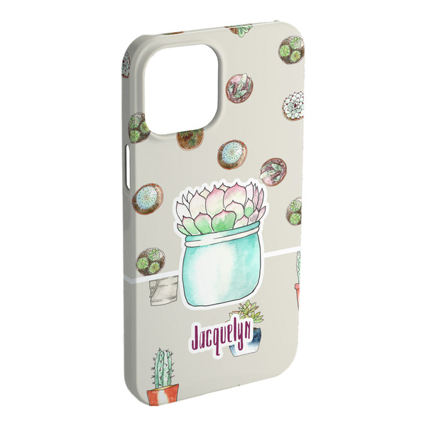 Custom Cactus iPhone Case - Plastic - iPhone 15 Pro Max (Personalized)