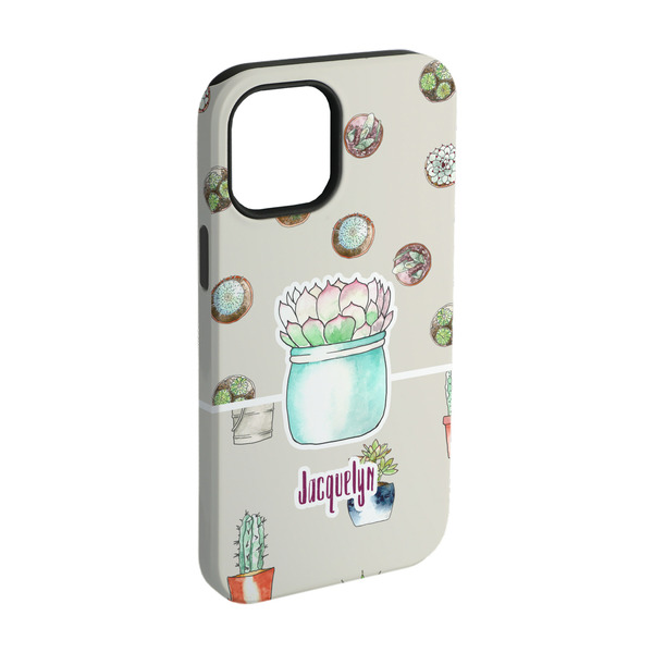 Custom Cactus iPhone Case - Rubber Lined - iPhone 15 (Personalized)